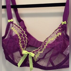 NWT Freya Vibrant Purple and Lime Bra